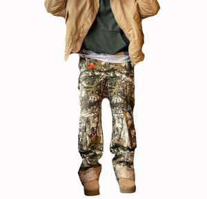 Pantalons de chasse décontractés pour hommes, de haute qualité, coupe droite, surdimensionnés, en coton rayé camouflage, personnalisables - Product Image 5