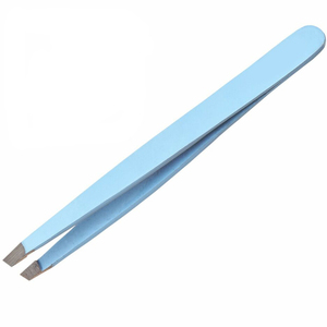 Pince à sourcils en acier inoxydable antistatique personnalisée de qualité supérieure pointe pointue inclinée de qualité supérieure pour l'épilation utilisation beauté - Product Image 1