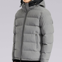 Veste matelassée unisexe à col montant pour adultes, avec logo personnalisé, manteau d'hiver à fermeture éclair, coupe-vent, respirant, style décontracté, chauffant