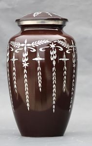 Modern & Stylish Durable Metal <b>Memorial</b> Urn for Adult Ashes Cremation Keepsake for Male and Female Funeral Decorative Use - Product Image 5