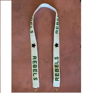 Correas de guitarra con cuentas bordadas a mano con semillas de color y diseño con diseño de monedero de estrella y hechas a mano - Product Image 3