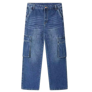 Jeans en denim à jambes larges pour homme, style unique, sur mesure, respirant, lavé, personnalisé, votre propre design, léger, printemps, été, automne - Product Image 4