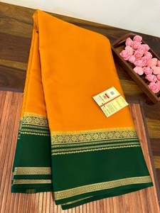 Sarees en pure soie indiens de brocart traditionnel sur mesure adaptés à une utilisation dans les mariages et idéaux pour la revente - Product Image 6