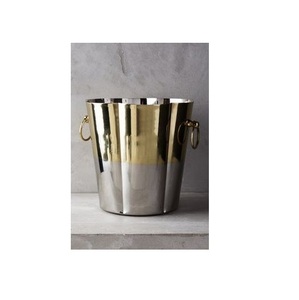 Ice <b>Bucket</b> with Handle High Quality <b>Cheap</b> Stainless Steel Champagne <b>Bucket</b> Customer Logo Sustainable Barware - Product Image 1