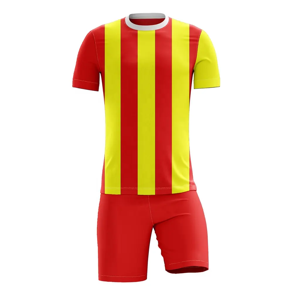 Ademende Gesublimeerde Op Maat Gemaakte Voetbaluniform Voetbalclub Training Set Heren Voetbal Jersey Sportkleding