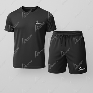 Vente en gros Ensemble de fitness pour hommes en coton respirant vêtements d'entraînement durables vêtements de sport de qualité pour achat en gros conceptions personnalisées. - Product Image 4