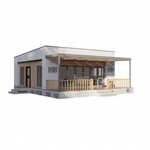 Casa de Verano Moderna Prefabricada de Acero Ligero de Una Planta con Acabado Blanco, Fácil de Montar, para Vivir al Aire Libre, 82m - Product Image 2