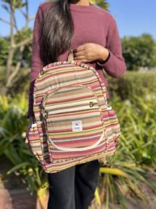 Nouveauté Sac d'ordinateur portable en chanvre Sac à dos durable en jute avec matériau en coton Sac unisexe multi-usages au design nouveau - Product Image 6