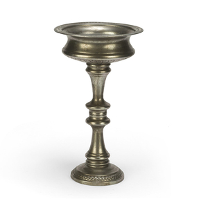 Urna de flores de metal plateado con asa para decoración de jardín Urnas de flores de metal de alta calidad para interiores y exteriores - Product Image 3