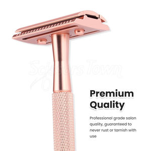 Rasoir de sécurité écologique avec manche en acier inoxydable réutilisable pour le rasage humide traditionnel et les soins de la peau - Product Image 3