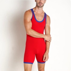 Combinaison de lutte unisexe personnalisée OEM, impression par transfert thermique, tissu extensible en spandex/polyester, 220g, léger et respirant pour - Product Image 2