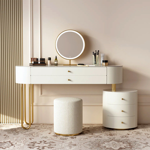 Coiffeuse en bois de haute qualité simple pour chambre à coucher Offre Spéciale Armoire de coiffeuse haut de gamme personnalisée en gros pour salle d'eau coiffeuse blanche - Product Image 1
