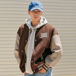 2025 veste universitaire pour hommes avec manches en cuir décontracté High Street Style lycée Letterman Baseball Bomber pour l'hiver - Product Image 6