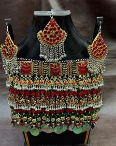 Style traditionnel afghan collier boucles d'oreilles ensemble vente chaude nouveaux bijoux anciens colliers faits à la main boucles d'oreilles ensembles de bijoux - Product Image 5