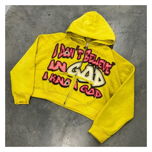 Sudadera con capucha personalizada unisex de invierno para hombre, Sudadera con capucha con estampado DTG lavado con ácido para hombre, sudadera con cremallera 2025 - Product Image 1