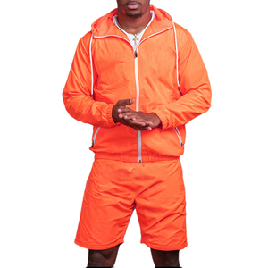 Custom Women's 2-Piece Track Windbreaker <b>Shorts</b> Set Reflective Logo Sport Streetwear Eco-Friendly Breathable Plus Size Cotton - Product Image 1