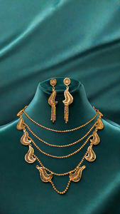 Wholesale Suppliers Necklace Earrings <b>Set</b> with 22K Gold Plated Handmade <b>Women</b> Wear Necklace Earrings <b>Set</b> <b>Jewelry</b> - Product Image 3