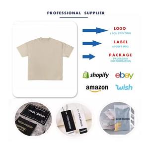 T-shirt vintage personnalisable 100% coton pour hommes, poids lourd, lavage à l'acide 250Gsm, coupe surdimensionnée, vêtements vierges de haute qualité - Product Image 3