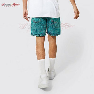 กางเกงขาสั้นคาร์โก้ผ้าแคนวาสทรงสบายสำหรับผู้ชาย ล้างสีแบบแอซิดวอช เอวผูกเชือก แห้งเร็ว ผ้าฝ้าย 100% สำหรับใส่ทุกวัน - Product Image 5