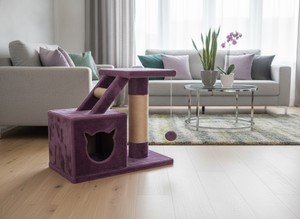 เสาข่วนเล็บคุณภาพสูง Amistar Plum Luxury สำหรับแมวทุกสายพันธุ์และทุกขนาด - Product Image 3
