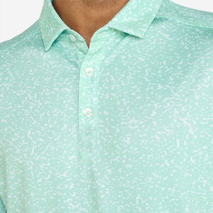 Polo de golf confortable et élégant pour homme, en tissu tricoté à motif uni, pour un port quotidien et le golf - Product Image 4