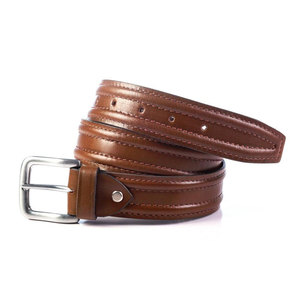 Ceinture en cuir à une seule couleur, accessoire de mode tendance, ceinture en cuir à une seule couleur élégante - Product Image 1
