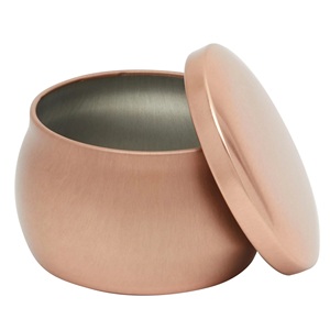 TQC Latest Design Rose Gold Eco-Friendly Metal Candle Jar <b>Lid</b> Light Weight for Home Hotel Restaurants Wedding <b>Decorative</b> Hot - Product Image 1