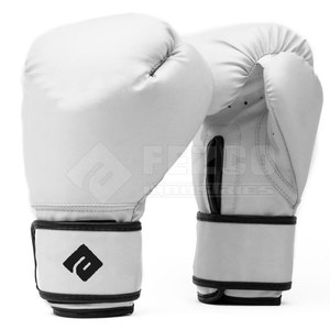 Guantes de boxeo de cuero con logotipo personalizado, cierre de gancho y bucle que absorbe la humedad para entrenamiento de gimnasia, entrenamiento físico, combate de alta durabilidad - Product Image 1