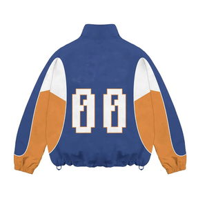 Fabricant de vêtements Streetwear Veste zippée Jogger Sets Nylon Color Block Windbreaker Tracksuits pour hommes - Product Image 4