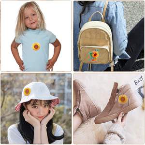 Parche de girasol para planchar, 10 piezas de parches bordados, parches de apliques de colores mezclados para ropa, chaquetas, mochilas, Vaqueros - Product Image 4