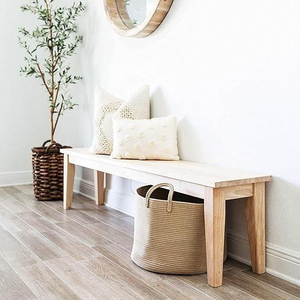 Cesta de almacenamiento tejida de cuerda de algodón puro recién llegada más vendida, tamaño personalizado, forma redonda con tapa, lengüeta de cuero, cesta de cuerda usada para el hogar - Product Image 6
