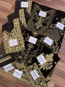 Vestido de boda bordado de terciopelo, estilo indio, paquistaní, Kameez Salwar, colección de lujo, gran oferta, 2023 - Product Image 6