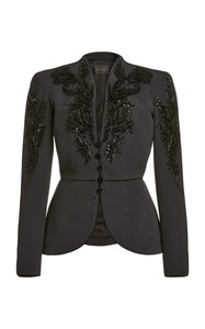 Manteau mi-long ajusté, style nouveau, mode de luxe 2025, broderie artisanale, solide, pour mariage, lourd, orné de perles et de diamants - Product Image 6