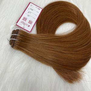 Meilleure vente 24 pouces droite Remy Extensions de cheveux Cool Color #33H 24K plaqué or 100% Machine à tisser les cheveux humains - Product Image 4