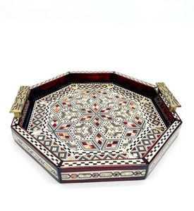 Incrustation d'os généralement artisanat contemporain tradition personnalisée et florale Table de chevet armoire incrustation d'os salon d'Inde - Product Image 2