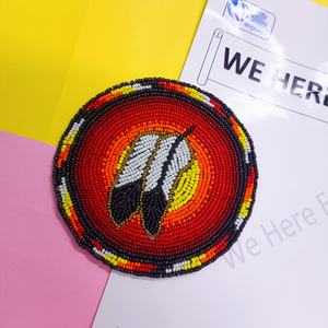 Handmade Beaded Tea Coaster Elegant Round Design with Colorful Beads Perfect for <b>Table</b> Decor Dining Coffee and Gifting - Product Image 5