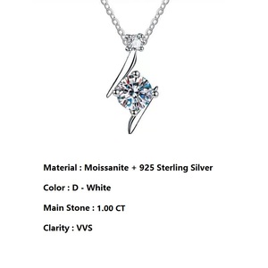 Collier pendentif étoile éclairante dansante en moissanite multicolore 1 CT en argent sterling 925, cadeau tendance pour mariage - Product Image 6