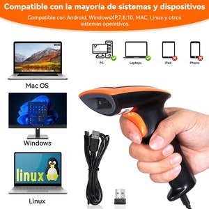 BWHS-25L New Arrival 2D 1D Wired Bar <strong>Code</strong> <strong>QR</strong> <strong>Code</strong> Scanner Reader <strong>Bluetooth</strong>+2.4G Wireless+ USB Interface With Stand Cradle - Product Image 2
