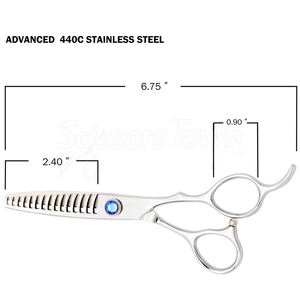 Tijeras de adelgazamiento grabadas de dragón profesional, cuchillas afiladas duraderas de acero inoxidable para tijeras de peluquería y peluquero - Product Image 2