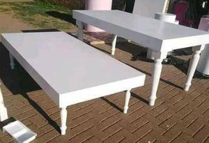 Table en bois de rêve, supports pour événements, socles, table ronde en bois, table en bois et acier inoxydable pour les événements de mariage - Product Image 6