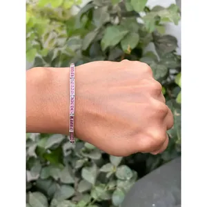 925 Silver Fashion Tennis <b>Bracelet</b> with Pink Sapphire Elegant and Stylish Jewelry Accessory - Product Image 1