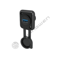 9Pin blindé anti-poussière Double Port USB Type A/B 3.0 connecteur de câble de données prise de panneau USB siège femelle métal étanche à l'eau