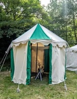 Tente yourte de cirque hexagonale/diamant en toile de coton monocouche imperméable toutes saisons de qualité supérieure, diamètre 3 mètres - pour