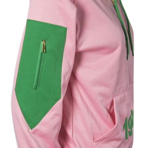 Sudadera con capucha y cremallera de un cuarto AKA para mujer, bordada, de forro polar, personalizada para hermandades, ropa universitaria, rosa - Product Image 5