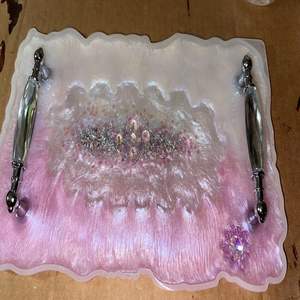 Plato de resina de diseño colorido diseño artístico ideal para servir postres de frutas aperitivos o mejorar la decoración elegante del comedor - Product Image 3