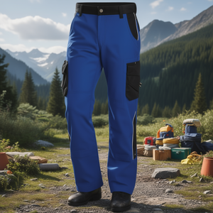 BRUNO <b>Work</b> Trousers Size 50 Royal/<b>Black</b> FHB Stylish Workwear - Product Image 3