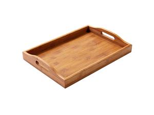 Nouveau plateau rectangulaire en bois hôtel mariage Western Restaurant Style européen maison décorative noyer plateau de service - Product Image 3