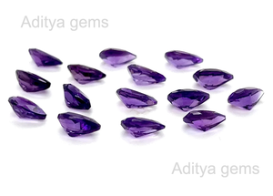 Lupa con forma de pera amatista natural al por mayor, piedras semipreciosas limpias, piedras sueltas, certificado IGI del fabricante Jaipur - Product Image 2