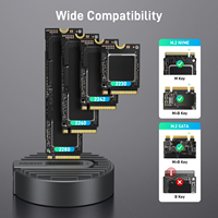 Aluminio nuevo diseño portátil m.2 USB C 10Gbps PCIe NVMe SSD case Dock M2 NGFF SATA estación de acoplamiento