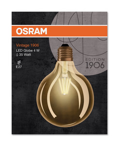 Lampada LED Osram Vintage 1906 Dimmerabile E27 6.5W 2400K 725Lm con Globo in Vetro (Osram 4058075808997) - Product Image 2